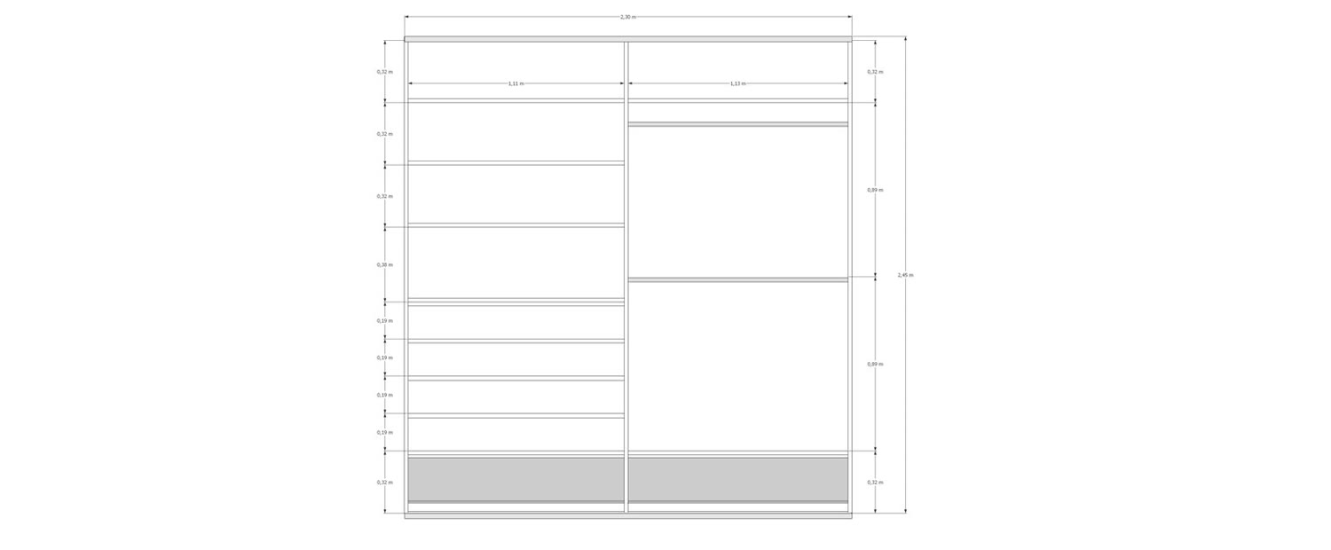 Placard principal con medidas