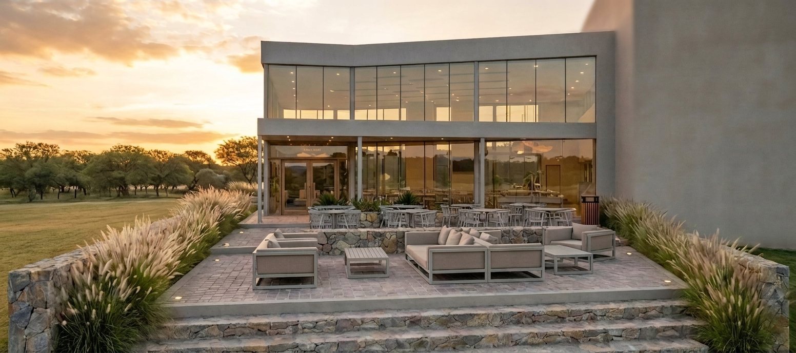 Terraza al atardecer